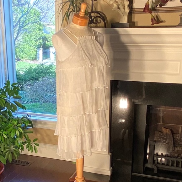 MARCIANO SILK TIERED MINI DRESS - Picture 2 of 11